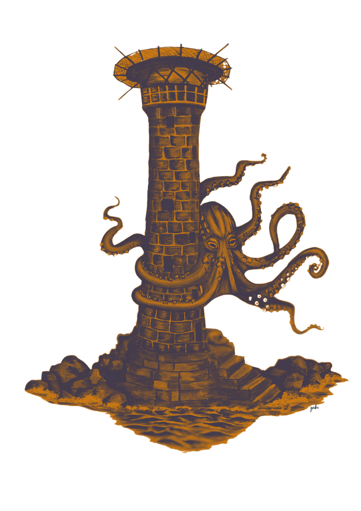 Tirage d’art : Phare et Poulpe