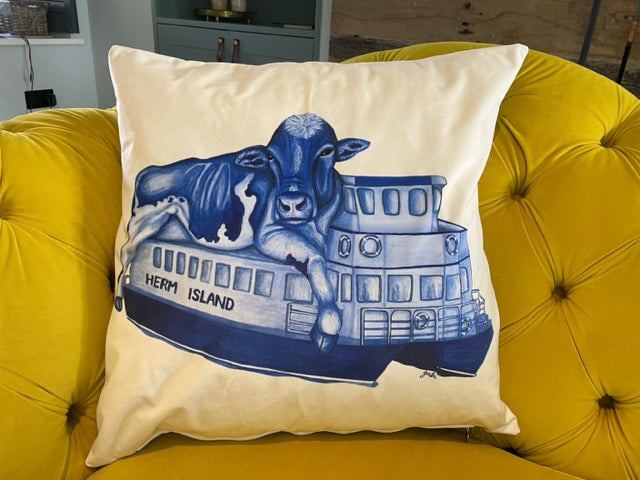 Coussin Vache et Trident