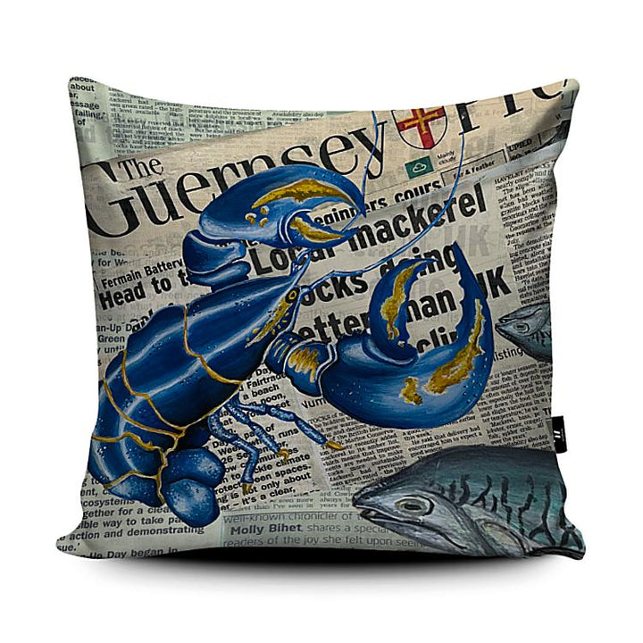 Lobster & Guernsey Press Cushion
