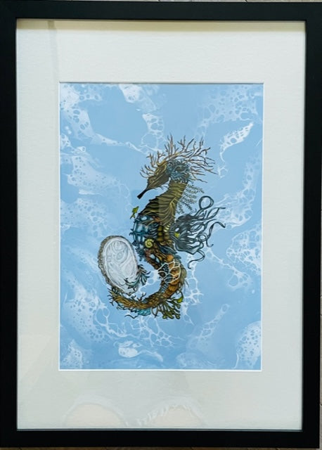 Impression d’art : Cheval d’algues et coquille d’Ormer