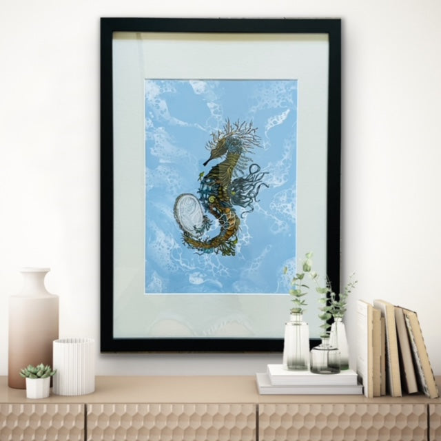Impression d’art : Cheval d’algues et coquille d’Ormer